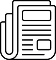 A newspaper icon on a white background vector