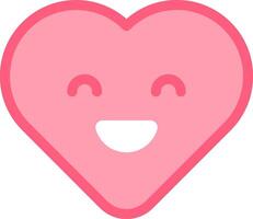 A pink heart with a smiley face vector