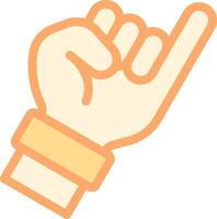 A hand with a finger up and a finger pointing vector