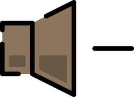 A brown box with a speaker icon vector