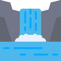 Waterfall icon in flat style illustration vector