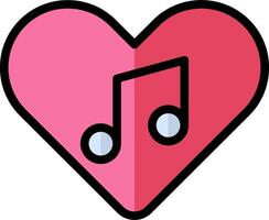 A heart with music notes in it vector