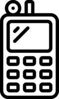 A black and white image of a cell phone vector