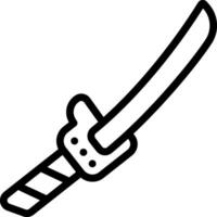 A black and white drawing of a sword vector