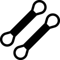 Two black and white handles on a white background vector