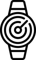 A watch with a spiral on it vector