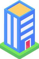 An icon of a building with a door vector