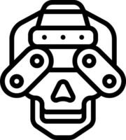 A skull with a pair of goggles on it vector