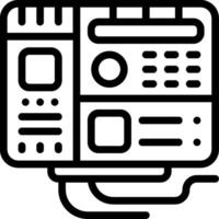 A black and white image of a computer vector