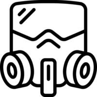 A gas mask icon on a white background vector