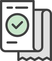 A check mark on a paper with a towel vector