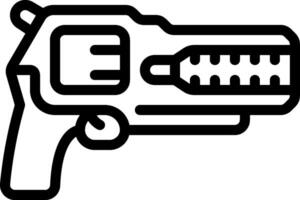 A gun icon with a black outline vector