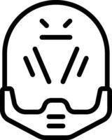 A helmet icon on a white background vector