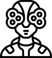 A black and white icon of a man wearing a helmet vector