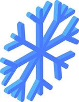 Snowflake icon isometric 3d vector