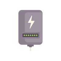 Portable external battery charging with indicator lights vector