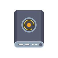 External hard drive showing progress bar with percentage using minimalist style icon design vector