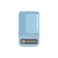 Modern electric water heater with control panel displaying temperature vector
