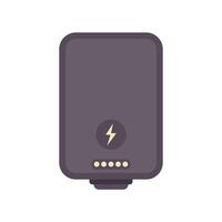 Power bank charging with led indicator lights flashing vector