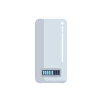 Portable power bank charging device for smartphone with charge indicator vector