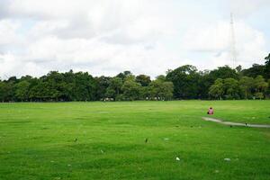 The beautiful view of Kolkata Maidan during day time photo