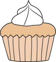 Delicious Cupcake with Whipped Cream Topping - Perfect for Bakery and Dessert Themes png