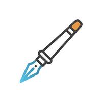 a pen with a blue tip on it vector