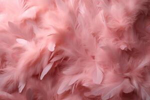Soft pink feathers texture background photo