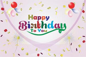 Happy birthday celebration. Background design template. vector