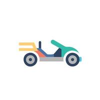 a colorful car with a flat design on a white background vector