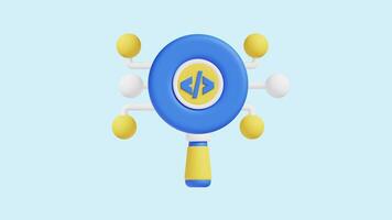 Software Testing 3D Icon Ideal for business, technology, websites, apps, education, marketing. video