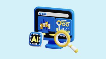 AI in Fraud Detection 3D Animated Concept. video