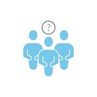 customers questions concept line icon. Simple element illustration. customers questions concept outline symbol design. vector