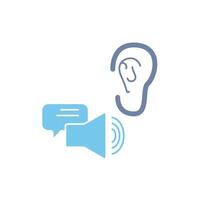 active listening concept line icon. Simple element illustration. active listening concept outline symbol design. vector