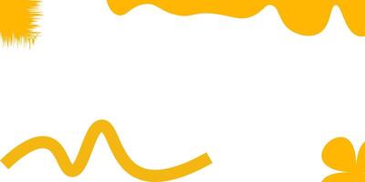 Abstract Yellow and White Background with Textured Brushstrokes and Floral Shapes vector
