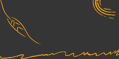 Abstract Dark Background with Golden Brush Strokes and Minimalist Design Elements vector