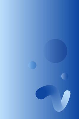 Abstract Blue Gradient Poster Design with Placeholder Text and Geometric Shapes