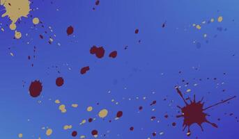 Vibrant Blue Abstract Background with Colorful Paint Splatters vector