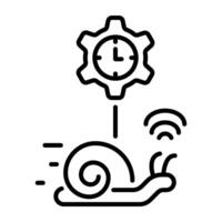 A linear icon of latency reduction vector