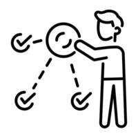 A line style icon of automated provisioning vector