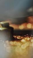 Details of heavy industry equipment. Stock footage. Close up of gears of the transmission mechanism. video