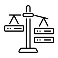 Load balancing icon in outline style vector