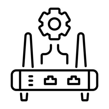 Network switch icon in linear style vector