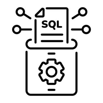 SQL icon in line style vector