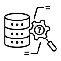 Query optimization icon in line style vector