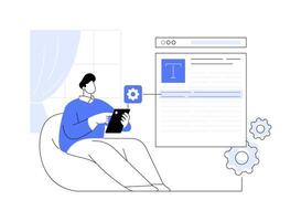 Docs and notes editing app isolated cartoon illustrations. vector