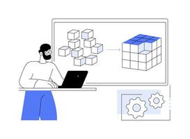 Data scientist isolated cartoon illustrations. vector