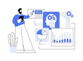 Robotic process automation isolated cartoon illustrations. vector