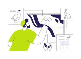 Flora and fauna mapping abstract concept illustration. vector