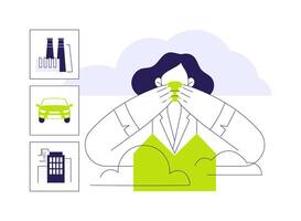 Smog abstract concept illustration. vector